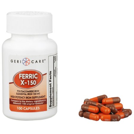 Geri-Care - Mineral Supplement Iron 150 mg Strength Capsule 100 per Bottle - 777-01-GCP