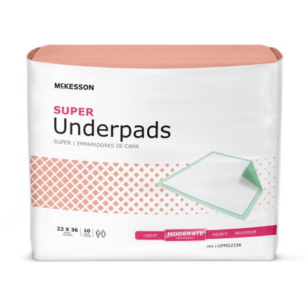 McKesson Super - Underpad 23 X 36 Inch Disposable Fluff / Polymer Moderate Absorbency - UPMD2336