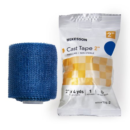 McKesson - Cast Tape 2 Inch X 12 Foot Fiberglass Blue - 115-2B