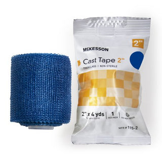 McKesson - Cast Tape 2 Inch X 12 Foot Fiberglass Blue - 115-2B