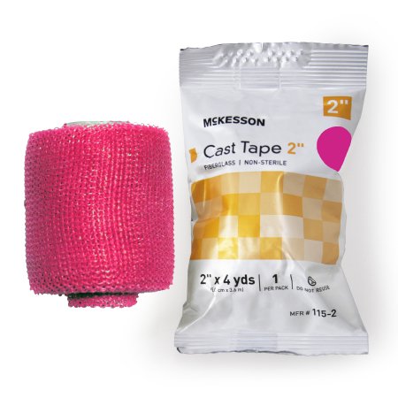 McKesson - Cast Tape 2 Inch X 12 Foot Fiberglass Pink - 115-2X