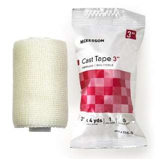 McKesson - Cast Tape 3 Inch X 12 Foot Fiberglass White - 115-3