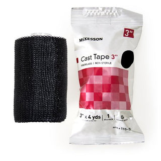 McKesson - Cast Tape 3 Inch X 12 Foot Fiberglass Black - 115-3A