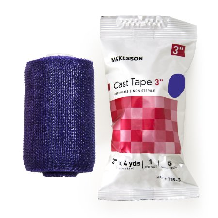 McKesson - Cast Tape 3 Inch X 12 Foot Fiberglass Purple - 115-3U