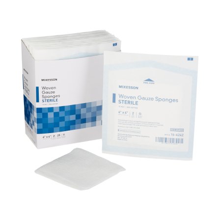 McKesson - Gauze Sponge Cotton 12-Ply 4 X 4 Inch Square Sterile - 16-4242