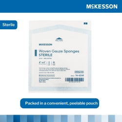 Mckesson Gauze Sponge McKesson 4 X 4 Inch 8-Ply Sterile 2 per Pack -16-4248