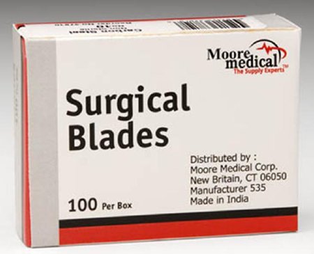 McKesson - Surgical Blade Carbon Steel No. 15 NonSterile Disposable Individually Wrapped - 37808