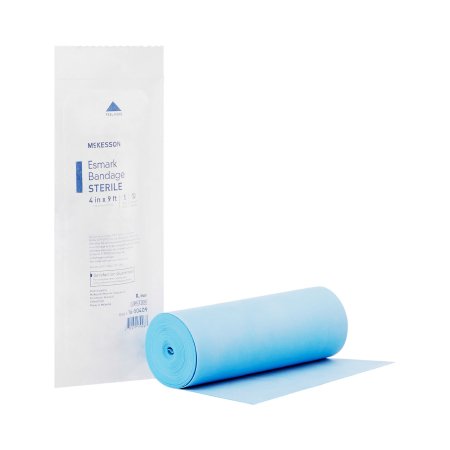 McKesson - Esmark Compression Bandage 4 Inch X 3 Yard High Compression No Closure Blue Sterile - 16-50409