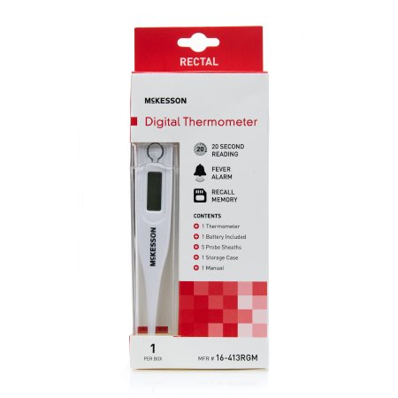 McKesson - Digital Stick Thermometer Rectal Probe Handheld - 16-413RGM