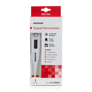 McKesson - Digital Stick Thermometer Rectal Probe Handheld - 16-413RGM
