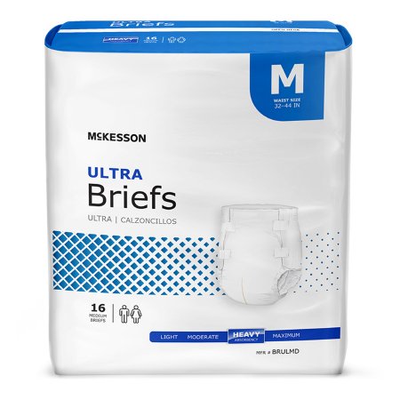 McKesson Ultra - Unisex Adult Incontinence Brief Medium Disposable Heavy Absorbency - BRULMD