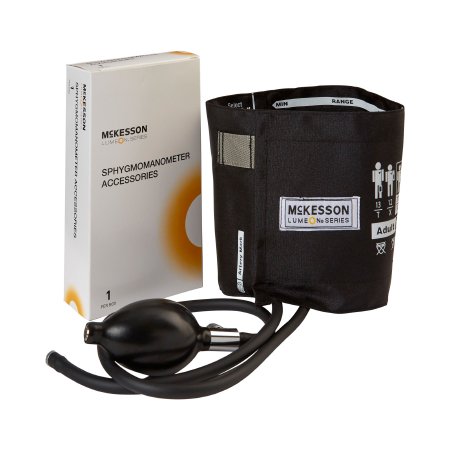 McKesson LUMEON - Blood Pressure Cuff and Bulb Adult Arm Medium Cuff 23 - 40 cm Nylon Cuff - 01-865-11ABKGM