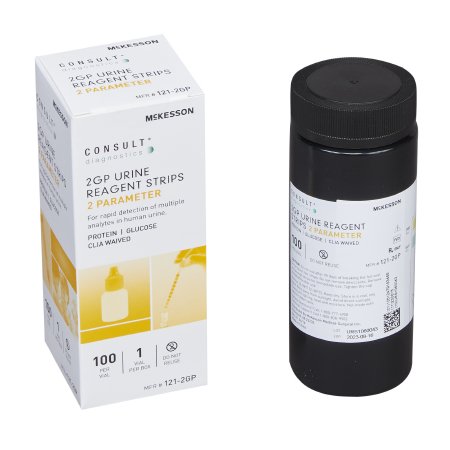 McKesson Consult - Urinalysis Test Glucose, Protein 100 per Bottle - 121-2GP