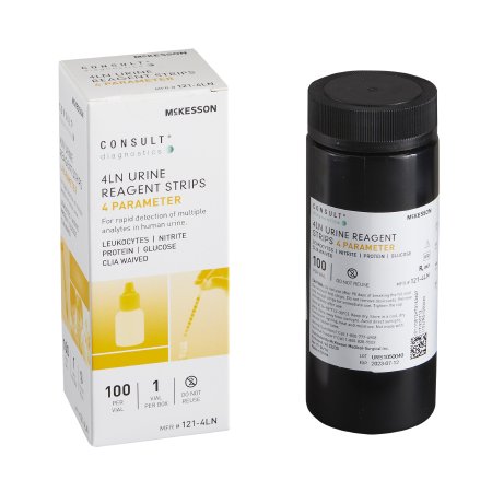 McKesson Consult - Urinalysis Test Glucose, Leucocytes, Nitrite, Protein 100 per Bottle - 121-4LN