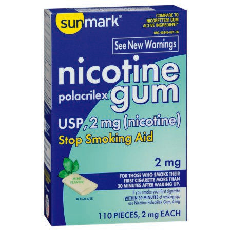 sunmark - Stop Smoking Aid 2 mg Strength Gum - 49348069136