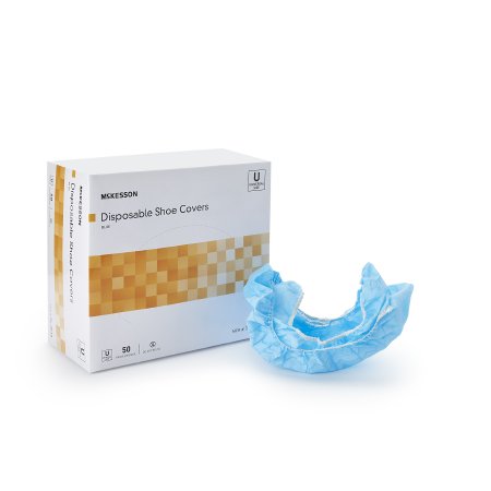 McKesson - Shoe Cover One Size Fits Most Shoe High Nonskid Sole Blue NonSterile - 16-3510