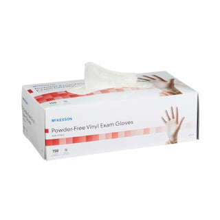 McKesson - Exam Glove X-Small NonSterile Vinyl Standard Cuff Length Smooth Clear Not Chemo Approved - 14-132