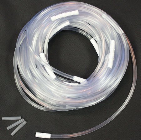 McKesson - Suction Connector Tubing 100 Foot Length 0.25 Inch I.D. NonSterile Female / Male Connector Clear Ribbed OT Surface NonConductive PVC - 16-N6100