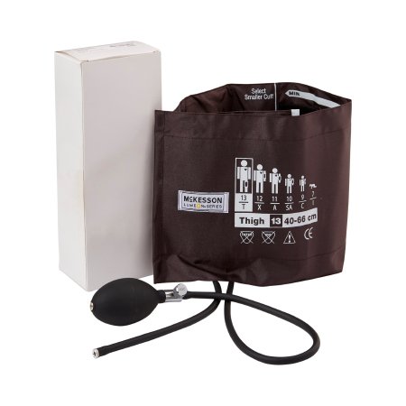 McKesson LUMEON - Blood Pressure Cuff and Bulb Adult Thigh X - Large Cuff 40 - 66 cm Nylon Cuff - 01-865-13TBRGM