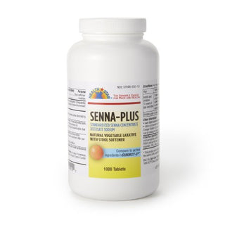 Geri-Care Senna Plus - Stool Softener Tablet 1,000 per Bottle 50 mg - 8.6 mg Strength Docusate Sodium / Sennosides - 455-01-GCP