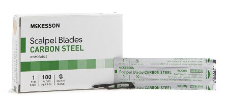 McKesson Brand - Surgical Blade Carbon Steel No. 15 Sterile Disposable Individually Wrapped - 1635