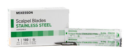 McKesson Brand - Surgical Blade Stainless Steel No. 15 Sterile Disposable Individually Wrapped - 1642
