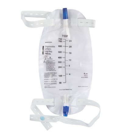 McKesson - Urinary Leg Bag Anti-Reflux Valve Sterile 750 mL Vinyl - 4602
