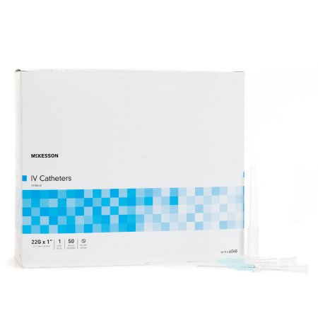 McKesson - Peripheral IV Catheter 22 Gauge 1 Inch Without Safety - 6048