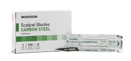 McKesson Brand - Surgical Blade Carbon Steel No. 11 Sterile Disposable Individually Wrapped - 1633