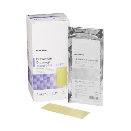 McKesson - Xeroform Petrolatum Impregnated Dressing 5 X 9 Inch Gauze Bismuth Tribromophenate (Xeroform) Sterile - 2207