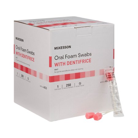 McKesson - Oral Swabstick Foam Tip Dentifrice - 4833