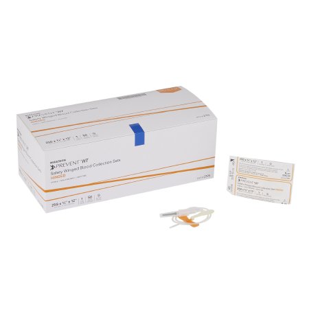 McKesson Prevent - Blood Collection Set 25 Gauge 3/4 Inch Needle Length Safety Needle 12 Inch Tubing Sterile - 2195