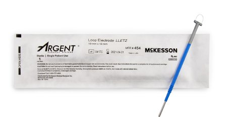 McKesson Argent - LEEP/LLETZ Electrode Tungsten Wire Loop Tip Disposable Sterile - 454