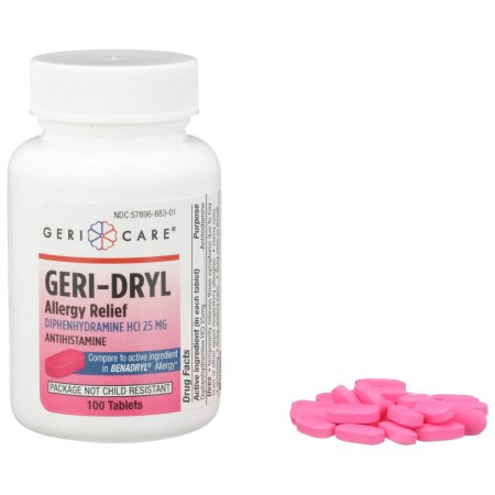 Geri-Dryl - Allergy Relief 25 mg Strength Tablet 100 per Bottle - 57896068301