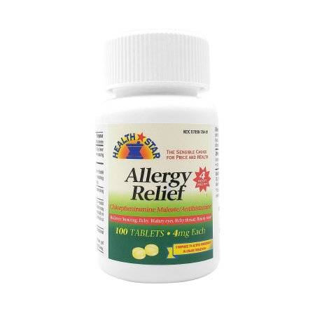 McKesson Brand - Allergy Relief 4 mg Strength Tablet 100 per Bottle - 784-01