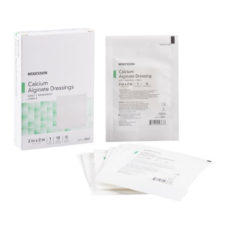 McKesson - Calcium Alginate Dressing 2 X 2 Inch Square Calcium Alginate Sterile - 3561