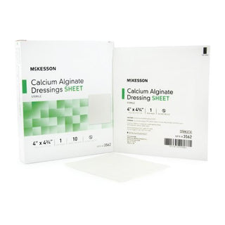 McKesson - Calcium Alginate Dressing 4 X 4-3/4 Inch Rectangle Calcium Alginate Sterile - 3562