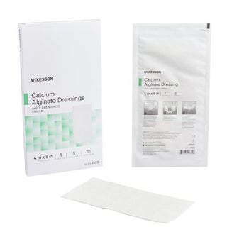 McKesson - Calcium Alginate Dressing 4 X 8 Inch Rectangle Calcium Alginate Sterile - 3563