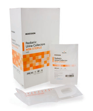 McKesson - Pediatric Urine Collection Bag 200 mL (7 oz.) Adhesive Closure Unprinted NonSterile - 4822