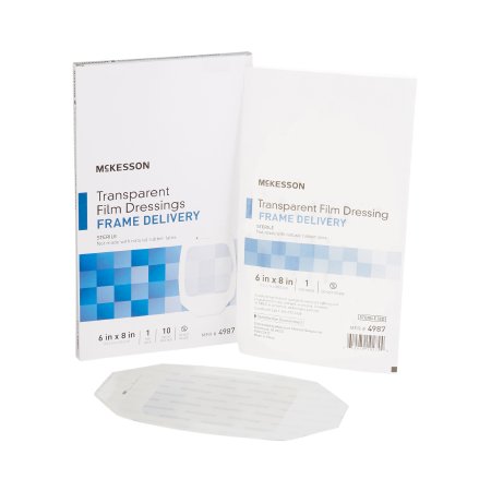 McKesson - Transparent Film Dressing Octagon 6 X 8 Inch Frame Style Delivery Without Label Sterile - 4987