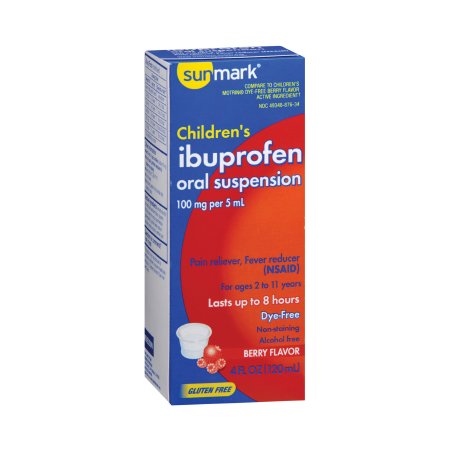 sunmark - Children's Pain Relief 100 mg / 5 mL Strength Ibuprofen Oral Suspension 4 oz. - 49348087634