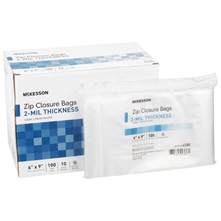 McKesson - Reclosable Bag 6 X 9 Inch Polyethylene Clear Zipper Closure - 4580