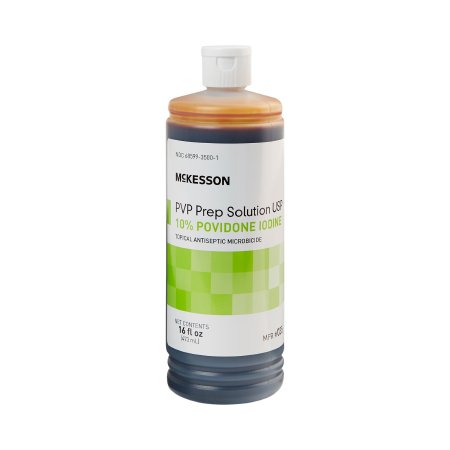 McKesson - Skin Prep Solution 16 oz. Flip-Top Bottle 10% Strength Povidone-Iodine NonSterile - 035