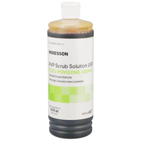 McKesson - Surgical Scrub Solution 16 oz. Flip-Top Bottle 7.5% Strength Povidone-Iodine NonSterile - 037