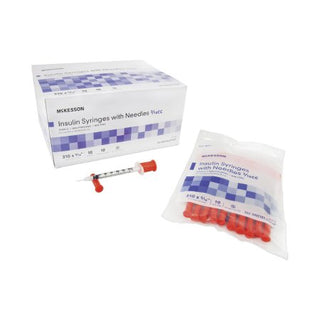 McKesson - Insulin Syringe with Needle 0.3 mL 31 Gauge 5/16 Inch Ultra Thin Wall NonSafety - 102-SN310C31516P