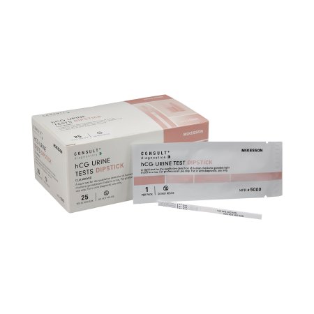 McKesson Consult - Rapid Test Kit Fertility Test hCG Pregnancy Test Urine Sample 25 Tests - 5000