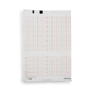 McKesson - Fetal Diagnostic Monitor Recording Paper Thermal Paper 5.9 Inch X 49 Foot Z-Fold Red Grid - 26-M1910A