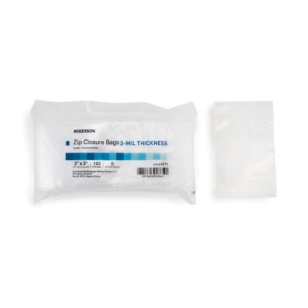 McKesson - Reclosable Bag 2 X 3 Inch Polyethylene Clear Zipper Closure - 4573
