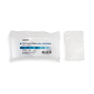 McKesson - Reclosable Bag 2 X 3 Inch Polyethylene Clear Zipper Closure - 4573