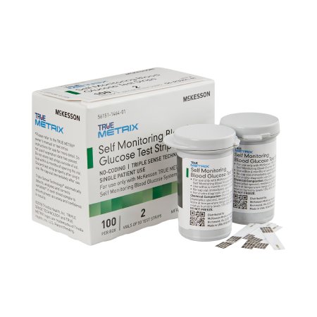 McKesson TRUE METRIX - Blood Glucose Test Strips 100 Strips per Box For Self Monitoring Blood Glucose System - 06-R3051-41